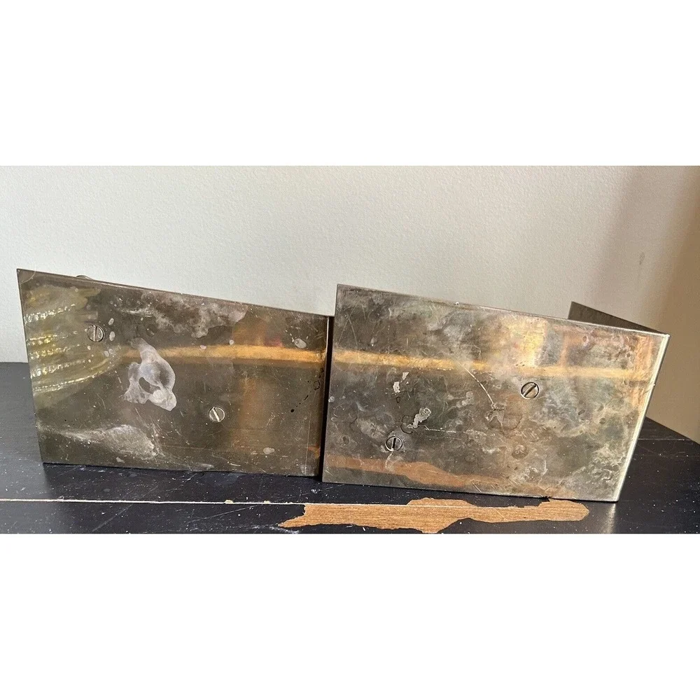 Vintage Hand Painted Enameled Brass Duck‎ Decoy Bookends